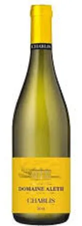 Bottle of Domaine Aleth Chabliswith label visible