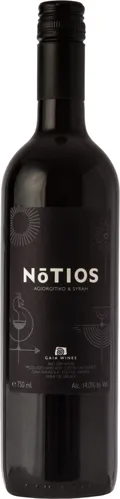 Bottle of Gaía Nótios Redwith label visible