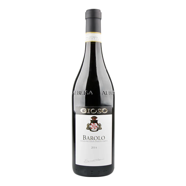 Bottle of Gioso Barolowith label visible