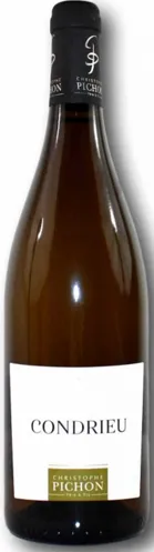 Bottle of Domaine Christophe Pichon Condrieuwith label visible