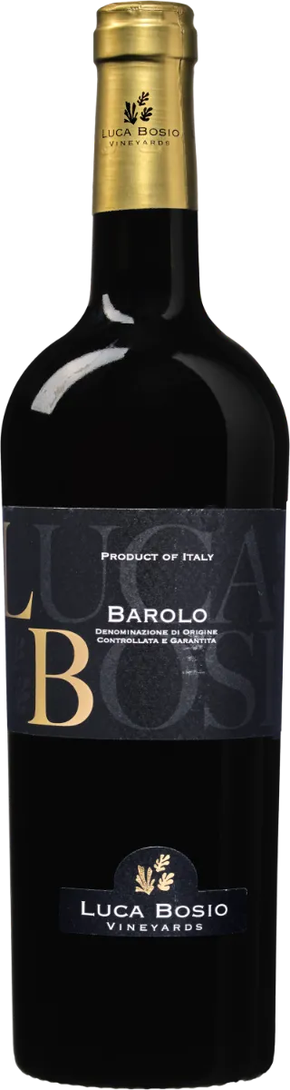 Bottle of Luca Bosio Barolowith label visible