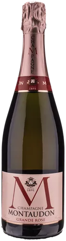 Bottle of Montaudon Grande Roséwith label visible