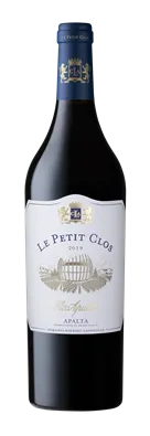 Bottle of Clos Apalta Le Petit Closwith label visible