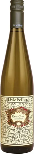 Bottle of Livio Felluga Pinot Grigiowith label visible