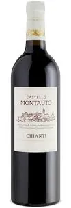 Bottle of Castello Montaùto Chiantiwith label visible