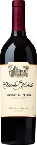 Bottle of Chateau Ste. Michelle Cabernet Sauvignonwith label visible
