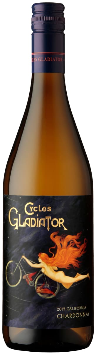 Bottle of Cycles Gladiator Chardonnay Central Coastwith label visible
