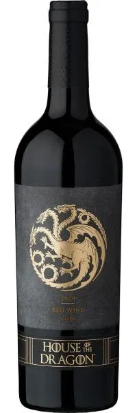 Bottle of House Of The Dragon Red Blendwith label visible