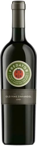 Bottle of Predator Old Vine Zinfandelwith label visible