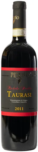 Bottle of Perillo Taurasiwith label visible