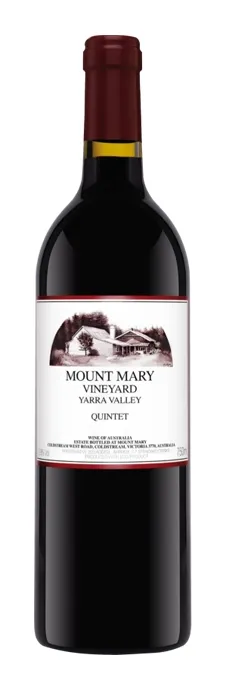 Bottle of Mount Mary Quintetwith label visible