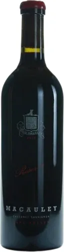 Bottle of Macauley Cabernet Sauvignonwith label visible