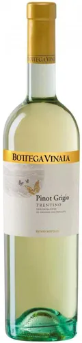 Bottle of Bottega Vinaia Pinot Grigiowith label visible