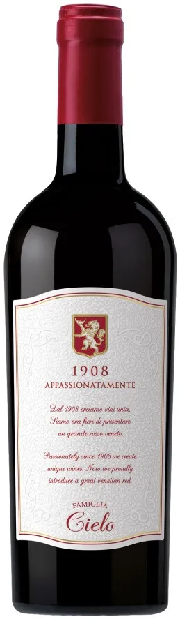 Bottle of Cielo e Terra Appassionatamente Rossowith label visible