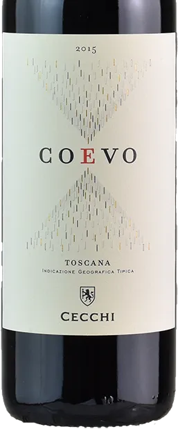Bottle of Cecchi Coevo Toscanawith label visible