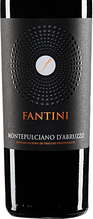 Bottle of Farnese Fantini Montepulciano d'Abruzzowith label visible