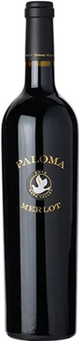 Bottle of Paloma Merlotwith label visible