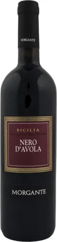 Bottle of Morgante Nero d'Avolawith label visible