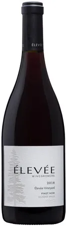 Bottle of Élevée Pinot Noirwith label visible