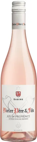 Bottle of Bieler Père et Fils Rosé (Cuvée Sabine)with label visible