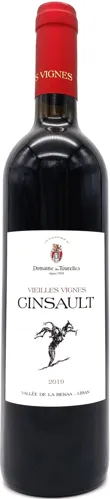 Bottle of Domaine des Tourelles Vieilles Vignes Cinsaultwith label visible