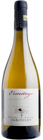 Bottle of Domaine Philippe et Vincent Jaboulet Ermitage Blancwith label visible