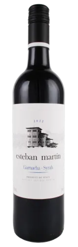 Bottle of Bodegas Estéban Martín Garnacha - Syrahwith label visible