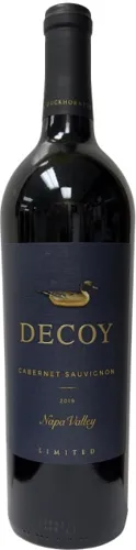 Bottle of Decoy Limited Cabernet Sauvignonwith label visible