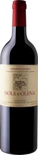 Bottle of Isole e Olena Chianti Classicowith label visible