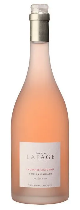 Bottle of Domaine Lafage La Grande Cuvée Roséwith label visible
