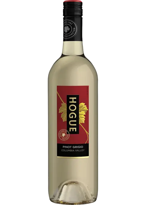 Bottle of Hogue Pinot Grigiowith label visible
