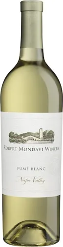 Bottle of Robert Mondavi Fumé Blancwith label visible