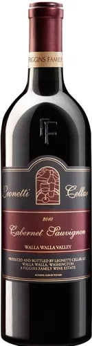 Bottle of Leonetti Cabernet Sauvignonwith label visible