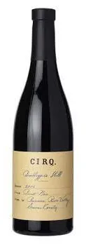 Bottle of Cirq Bootlegger's Hill Pinot Noirwith label visible