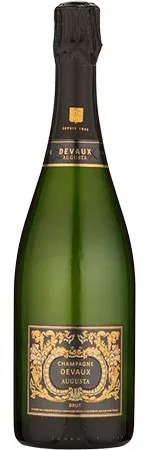 Bottle of Champagne Devaux Augusta Brut Champagnewith label visible