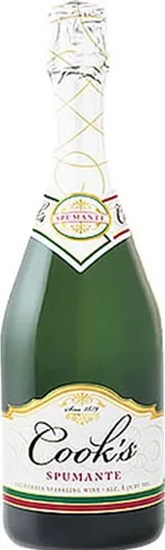 Bottle of Cook's Brut (California Champagne)with label visible