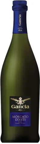 Bottle of Gancia Moscato d'Astiwith label visible