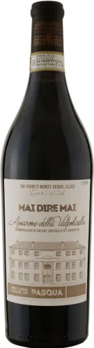 Bottle of Pasqua Vigneti e Cantine Mai Dire Mai Amarone della Valpolicellawith label visible