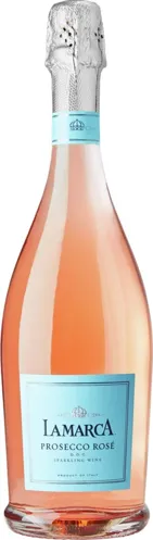 Bottle of La Marca Prosecco Roséwith label visible