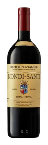 Bottle of Biondi-Santi Rosso di Montalcinowith label visible