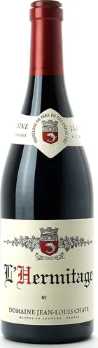 Bottle of Domaine Jean-Louis Chave L'Hermitagewith label visible