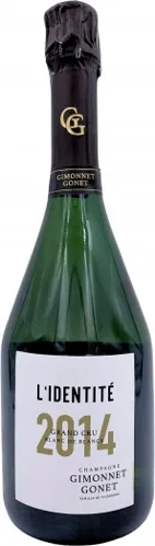 Bottle of Gimonnet Gonet L'Identite Blanc de Blancs Champagne Grand Cruwith label visible