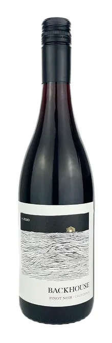 Bottle of Backhouse Pinot Noirwith label visible