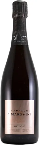 Bottle of A Margaine Brut Rosé Champagnewith label visible