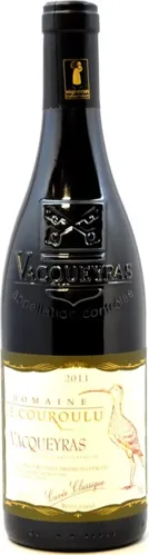 Bottle of Domaine Le Couroulu Vacqueyras (Cuvée Classique)with label visible