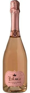 Bottle of LaLuca Sparkling Roséwith label visible