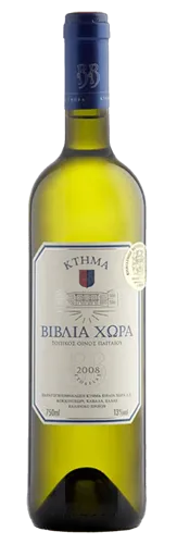 Bottle of Ktima Biblia Chora (Κτημα Βιβλια Χωρα) Whitewith label visible