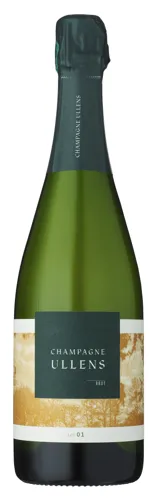 Bottle of Domaine de Marzilly Ullens Brut Champagnewith label visible