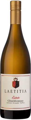Bottle of Laetitia Estate Chardonnaywith label visible