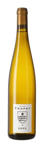 Bottle of Domaine Trapet Riquewihr Riesling Alsacewith label visible